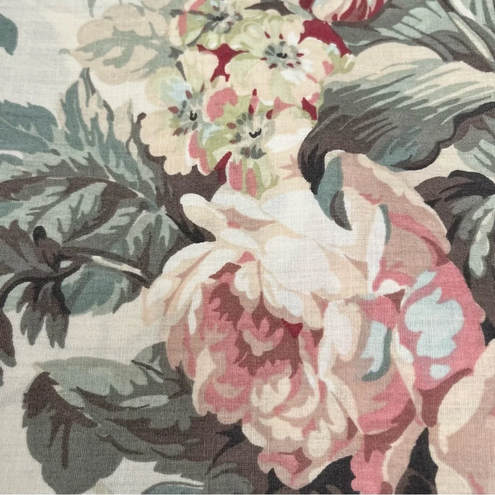 Vintage JC Penny Rose Floral Curtains Valence Set of 2 GrannyCore CottageCore